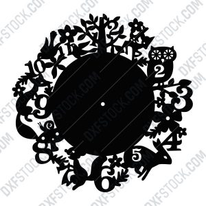 dxfstockcom-cnc-best-animals-clock-design-2