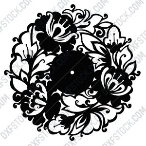 dxfstockcom-cnc-flowers-clock-111-1