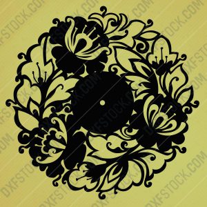 dxfstockcom-cnc-flowers-clock-111-1