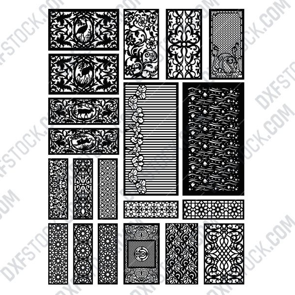 dxfstockcom-cnc-pack-scene-flowers-fesh-pattern-106-2