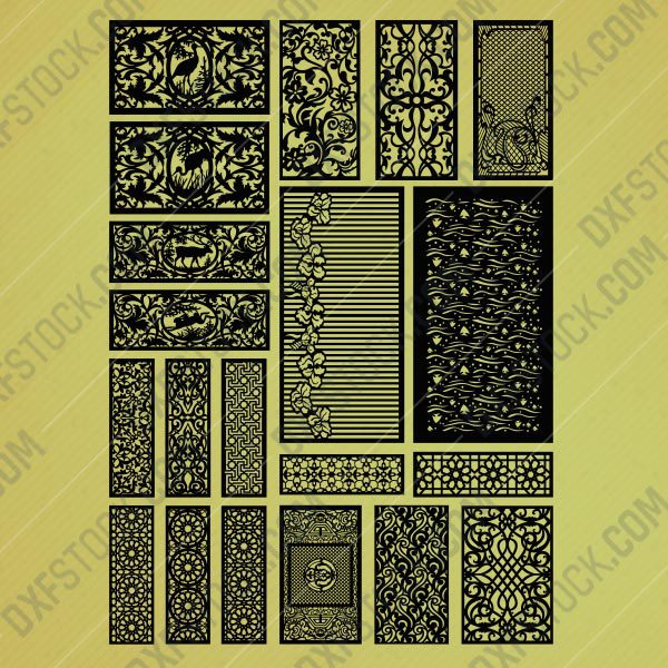 dxfstockcom-cnc-pack-scene-flowers-fesh-pattern-106-2