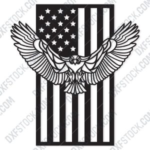 American Eagle Flag Design files - EPS AI SVG DXF CDR