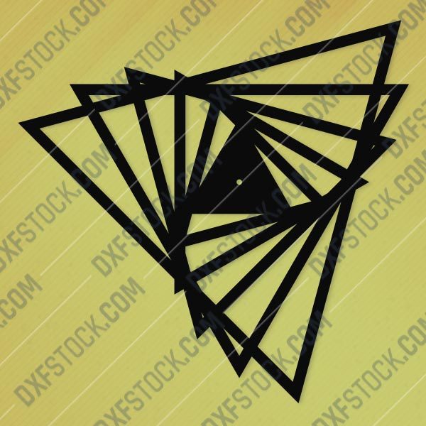 Triangle clock Design files - DXF SVG CDR EPS AI