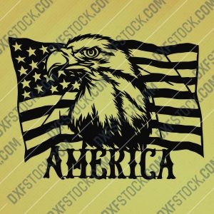 American Flag Eagle Design files - DXF SVG EPS AI CDR