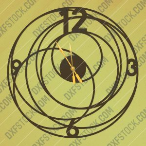 Big Bang Wall Clock Design file - DXF SVG EPS AI CDR
