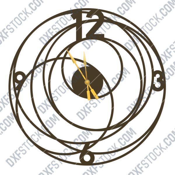 Big Bang Wall Clock Design file - DXF SVG EPS AI CDR