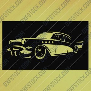 Vintage Classic Car Wall Art Design file - EPS AI SVG DXF CDR