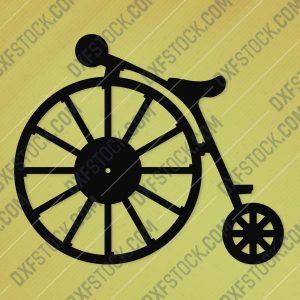 Vintage Bike Wall Clock Design file - DXF SVG EPS AI CDR