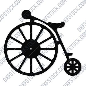 Vintage Bike Wall Clock Design file - DXF SVG EPS AI CDR