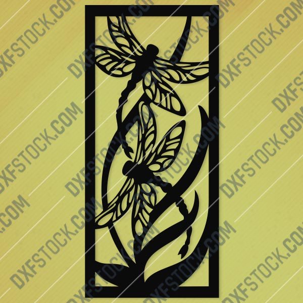 Dragonfly Wall Art Design files - DXF SVG EPS AI CDR
