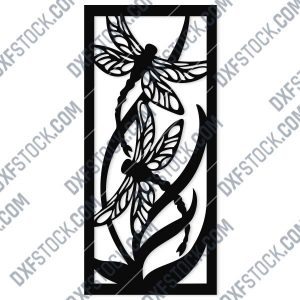 Dragonfly Wall Art Design files - DXF SVG EPS AI CDR