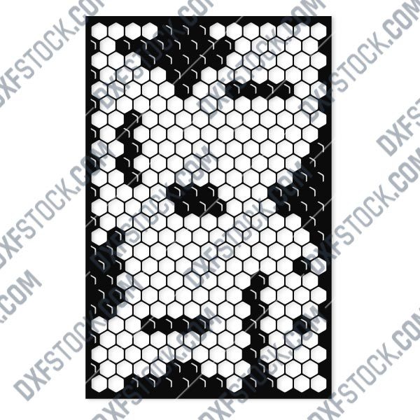 Honeycomb Pattern Design files - DXF SVG EPS AI CDR