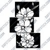 Hibiscus Flowers Cut Design files – DXF SVG EPS AI CDR