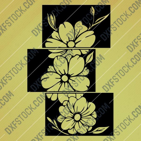 Hibiscus Flowers Cut Design files – DXF SVG EPS AI CDR