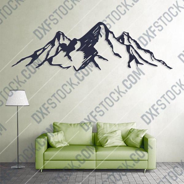Download Mountains wall art Vector Design files - DXF SVG EPS AI ...