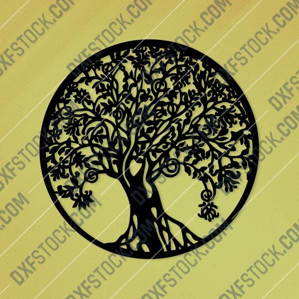 Tree Art Design files - DXF SVG CDR EPS AI - P199