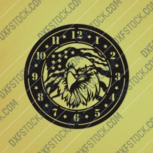 American Eagle Wall Clock Design files - DXF SVG EPS AI CDR