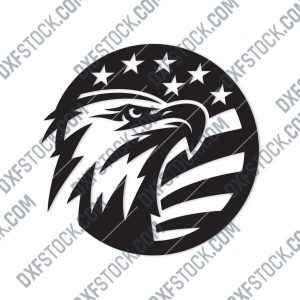 American Eagle Design files P0206 - DXF SVG EPS AI CDR