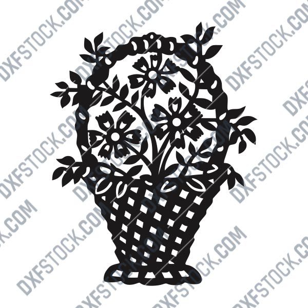 Bouquet of flowers Vector Design files - DXF SVG EPS AI CDR