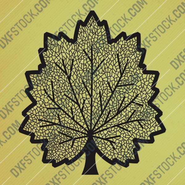 Maple leaf design files - DXF SVG EPS AI CDR