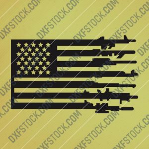 Patriotic USA Flag American Vector Design files - DXF SVG EPS AI CDR P226