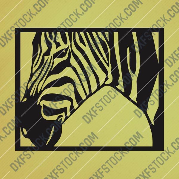 Zebra Wall Decoration vector design files - DXF SVG EPS AI CDR