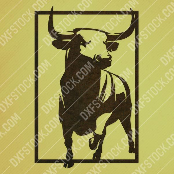 Bull panel design files - DXF SVG EPS AI CDR