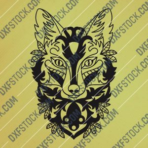 Ornament fox design files - DXF SVG EPS AI CDR