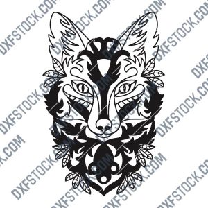 Ornament fox design files - DXF SVG EPS AI CDR