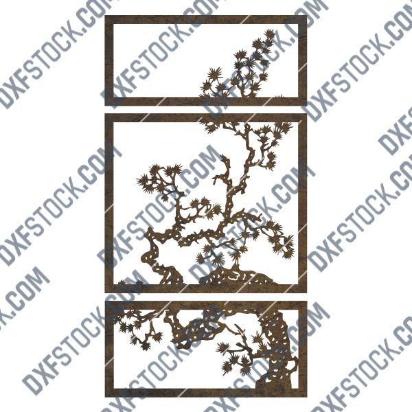 Tree wall decor design files - DXF SVG CDR EPS AI - P252
