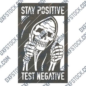 Test negative stay positive vector design files - DXF SVG EPS AI CDR