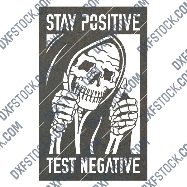 Test negative stay positive vector design files - DXF SVG EPS AI CDR