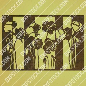 Flower wall decor design files - DXF SVG CDR EPS AI - P253