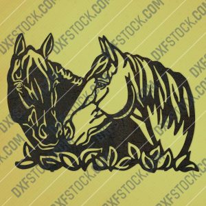 Horses wall art design files – DXF SVG EPS AI CDR