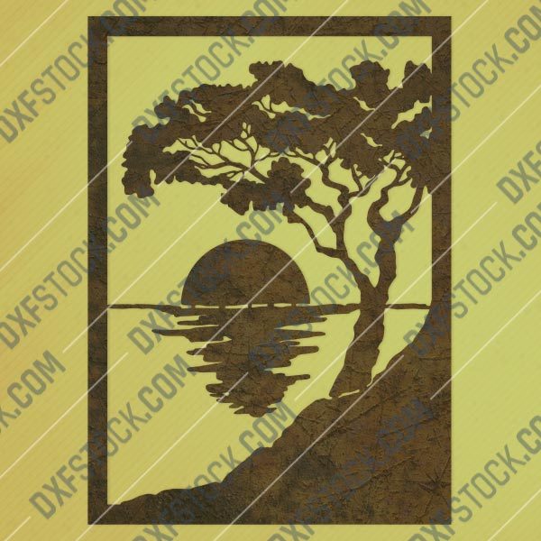 Sea light ocean wall decoration design files - DXF SVG EPS AI CDR