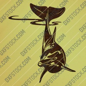 Dolphin vector design files - DXF SVG EPS AI CDR