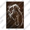 Horse face vector design files - DXF SVG EPS AI CDR