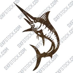 Blue marlin fish - DXF SVG EPS AI CDR