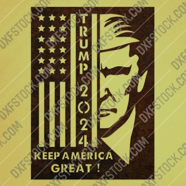 TRUMP 2024, Keep America Great vector files - EPS AI SVG DXF CDR