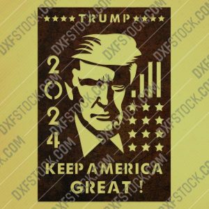 TRUMP 2024, Keep America Great - EPS AI SVG DXF CDR