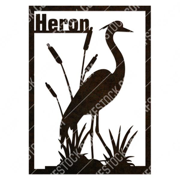 Heron flamingo vector design files - DXF SVG EPS AI CDR