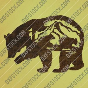 Mother bear design files - DXF SVG EPS AI CDR