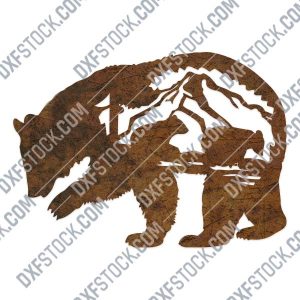 Mother bear design files - DXF SVG EPS AI CDR