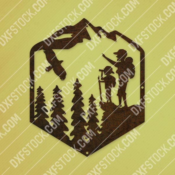 Dad son hiking camping vector design files – DXF SVG EPS AI CDR