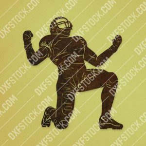 Football player vector design files – DXF SVG EPS AI CDR