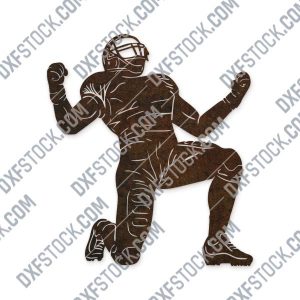 Football player vector design files – DXF SVG EPS AI CDR