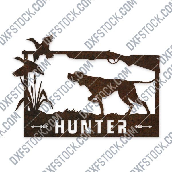 Hunter vector design files - EPS AI SVG DXF CDR