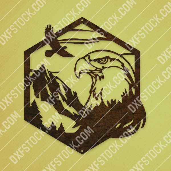 Majestic bald eagle american vector design files - DXF SVG EPS AI CDR