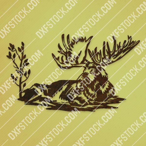 Moose vector design files - SVG DXF EPS AI CDR