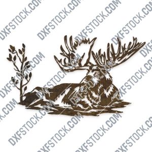 Moose vector design files - SVG DXF EPS AI CDR